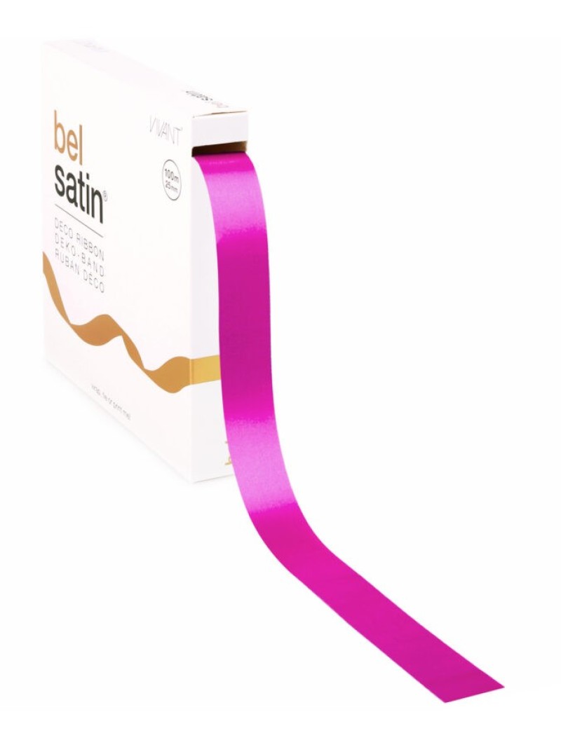 Cinta de Satén – Magenta 25mm – 100m