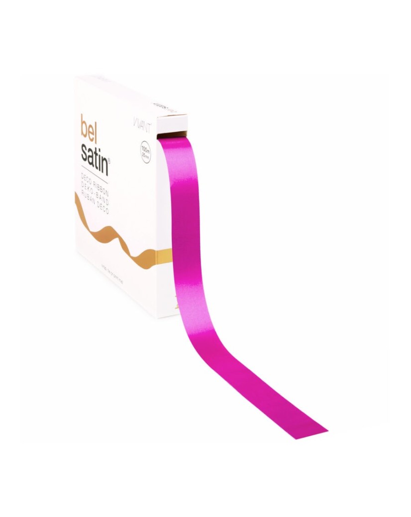 Cinta de Satén – Magenta 25mm – 100m