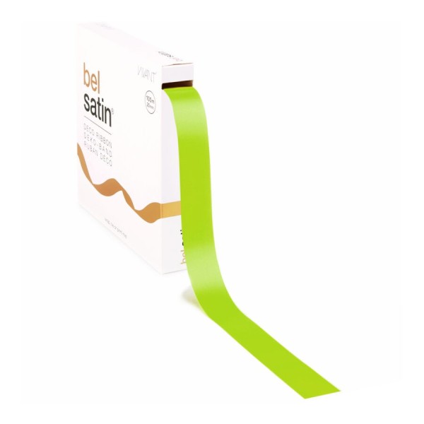 Satinband – Spring Green 25mm – 100m