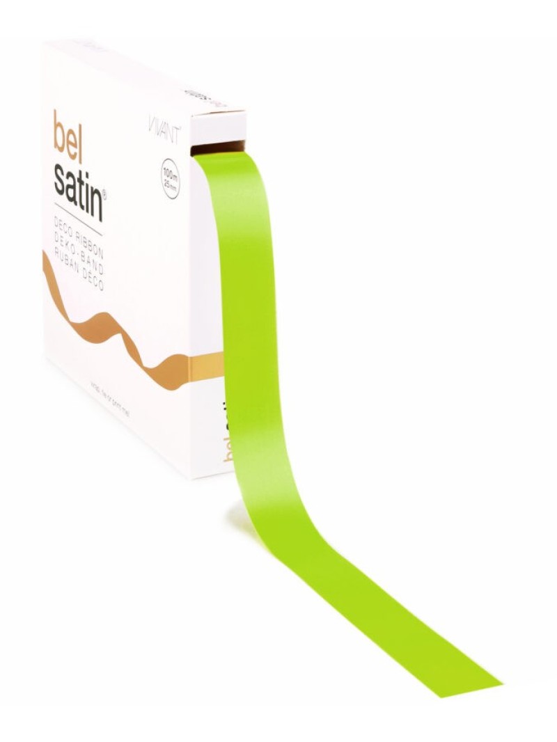 Cinta de Satén – Spring Green 25mm – 100m