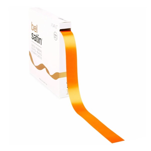 Satinband – Orange 25mm – 100m