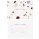 Pre-printed gift card